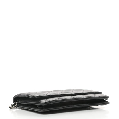Chanel Lambskin Quilted Wallet On Chain WOC Black 4 of 12