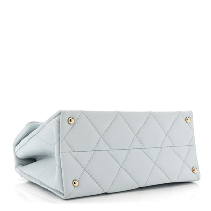 Chanel Caviar Quilted Mini Retro Twist Top Handle Flap Light Blue 4 of 11