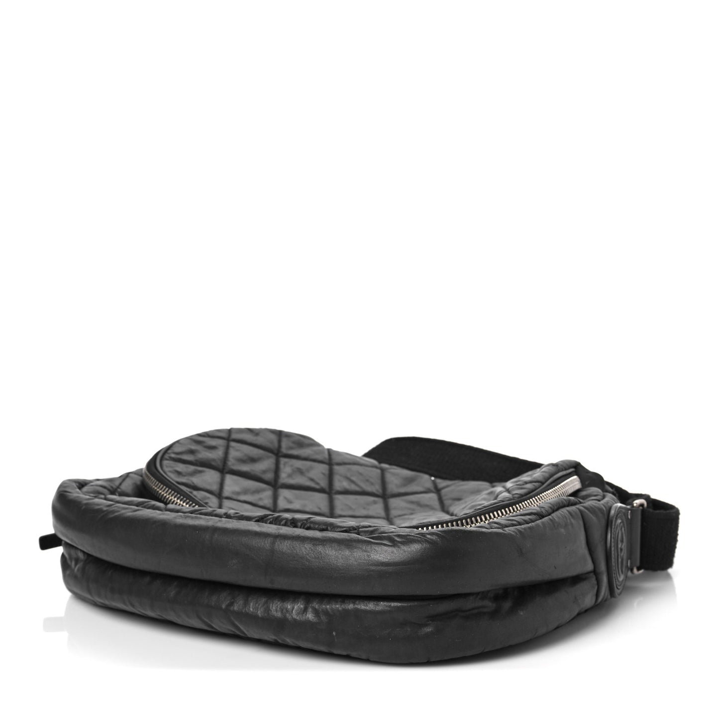 Nylon Quilted Coco Cocoon Messenger Black