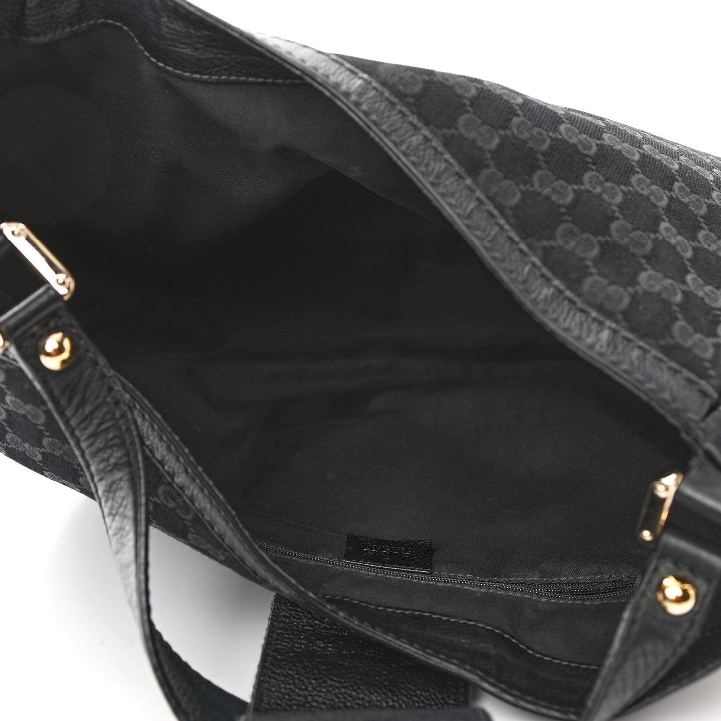 Monogram Large New Ladies Web Hobo Black