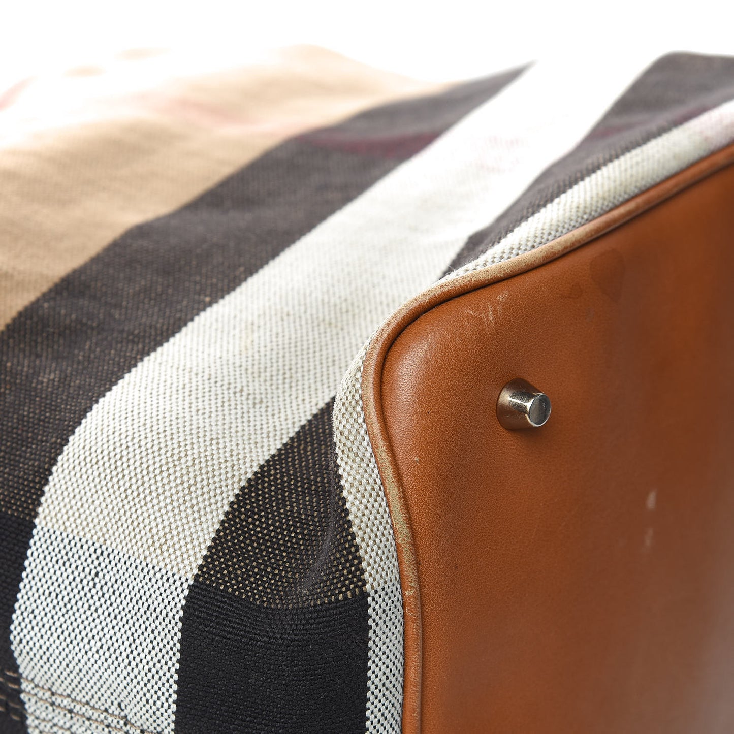 Canvas Mega Check Medium Ashby Hobo Saddle Brown