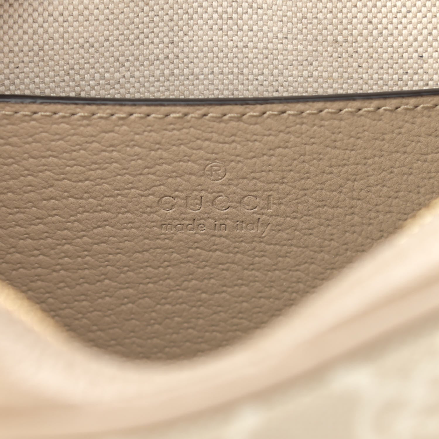 Gucci GG Supreme Monogram Textured Calfskin Web Mini Ophidia Shoulder Bag Beige Mystic White Oatmeal 6 of 11