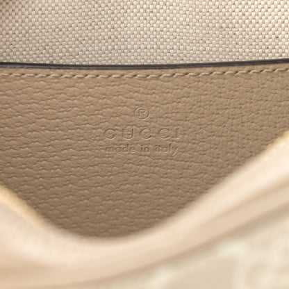 Gucci GG Supreme Monogram Textured Calfskin Web Mini Ophidia Shoulder Bag Beige Mystic White Oatmeal 6 of 11