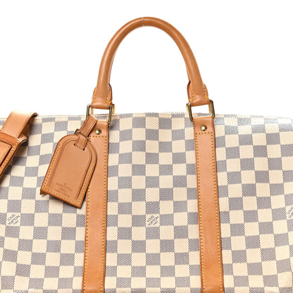 Louis Vuitton Damier Azur Keepall Bandouliere 55 7 of 9