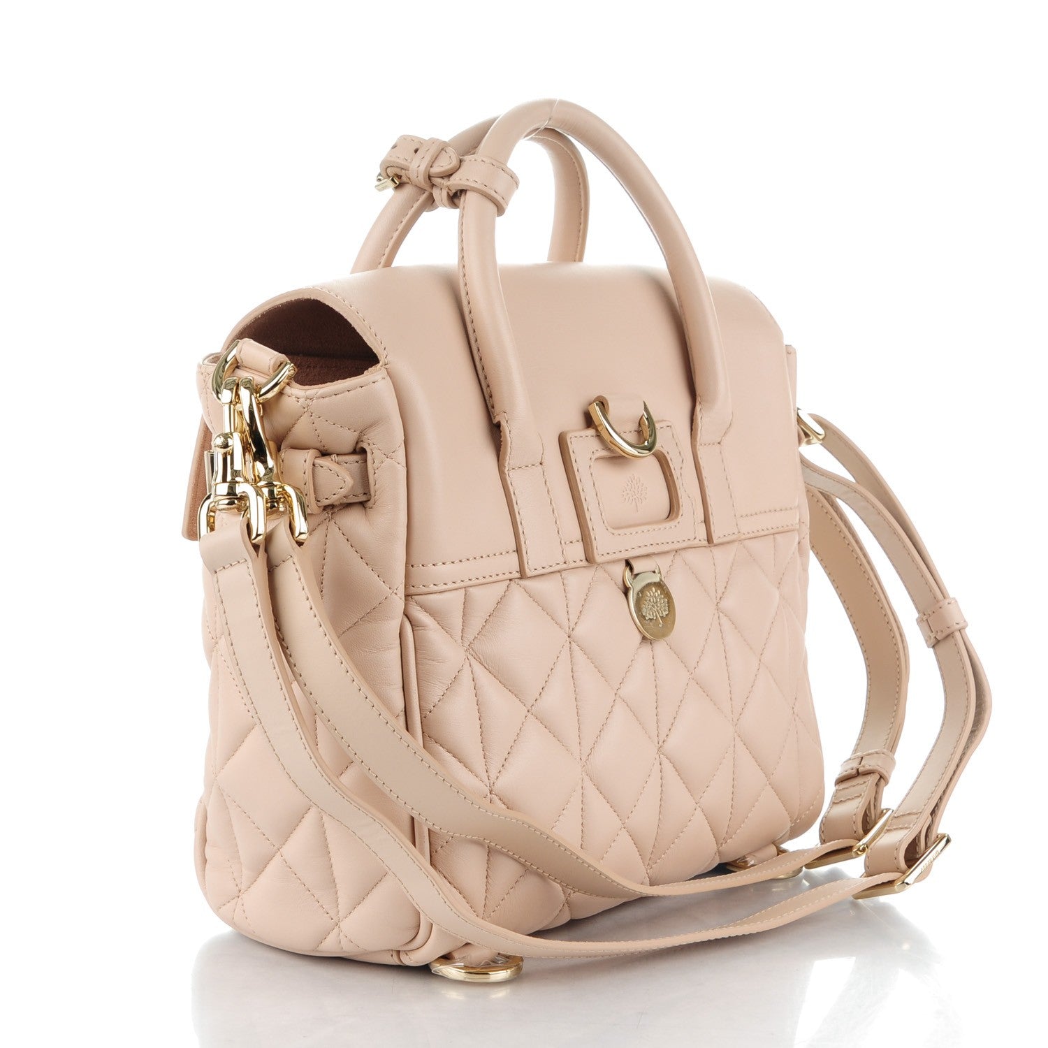 Mulberry Nappa Quilted Mini Cara Delevingne Convertible Bag Oatmeal 3 of 8