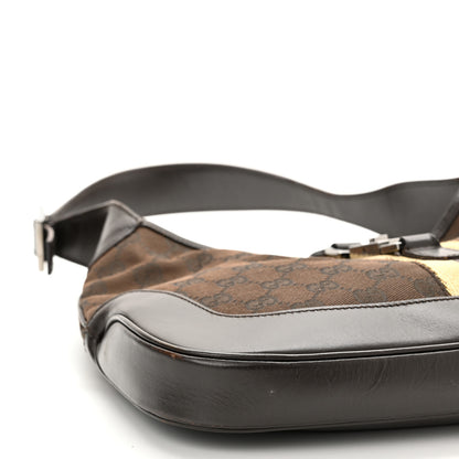 Gucci Monogram Small Jackie O Hobo Dark Brown 8 of 13