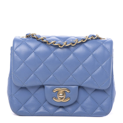 Chanel Lambskin Quilted Mini Square Flap Blue 1 of 11