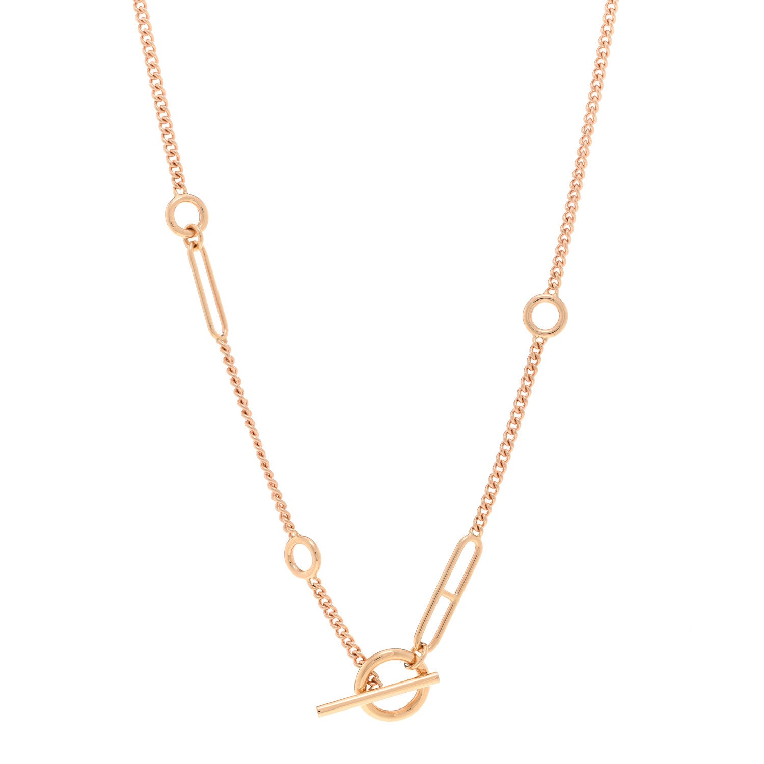 Hermes 18K Rose Gold Echappee Necklace ST 1 of 5