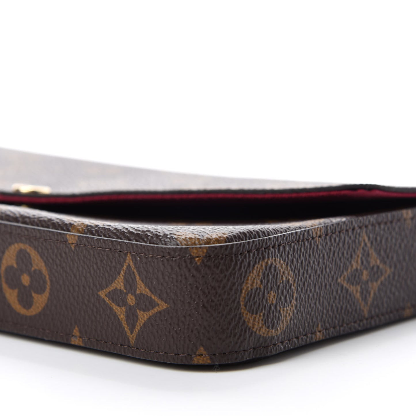 Monogram Pochette Felicie Chain Wallet Fuchsia