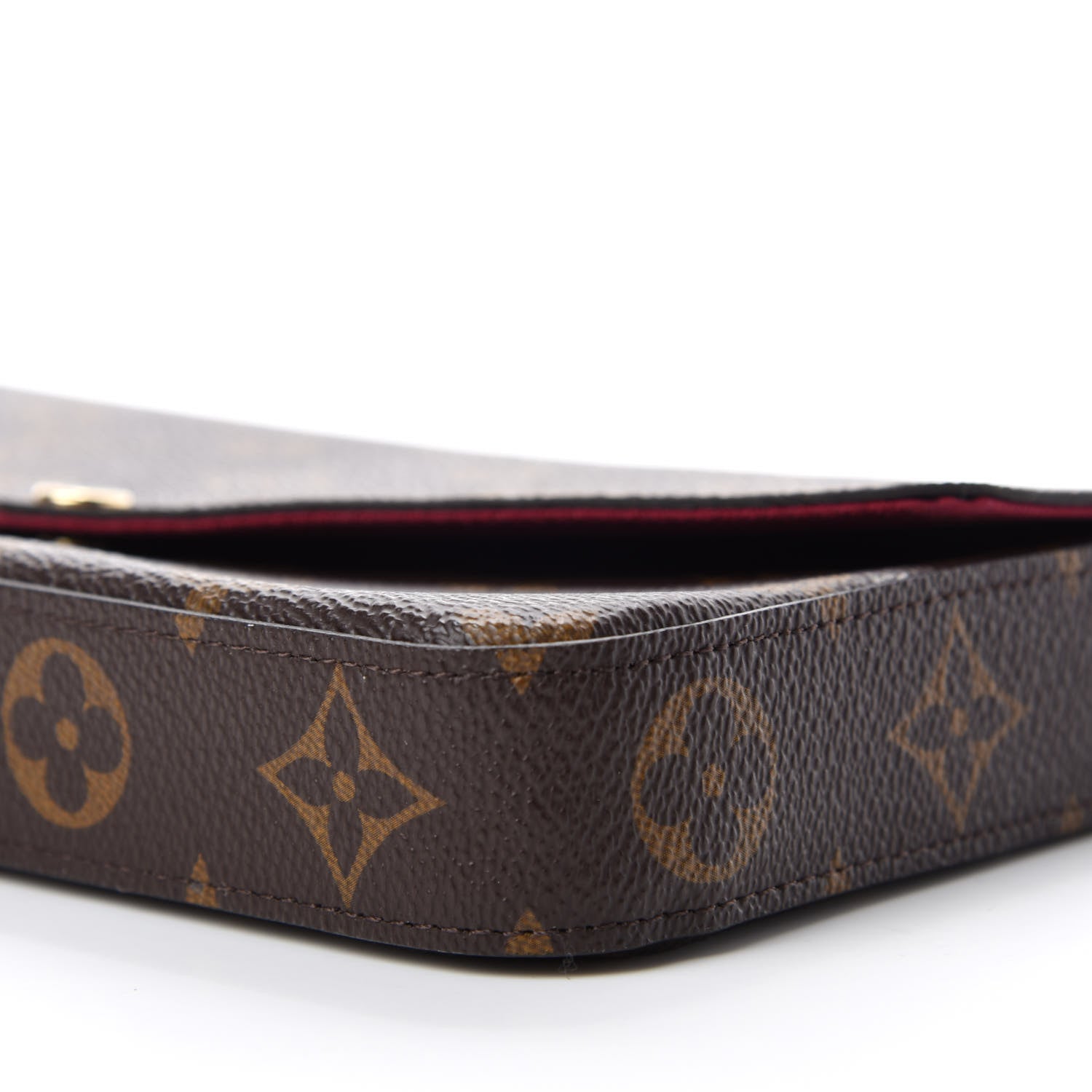 Louis Vuitton Monogram Pochette Felicie Chain Wallet Fuchsia 7 of 13