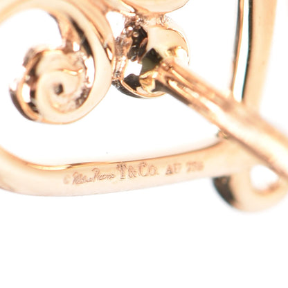Tiffany 18K Rose Gold Paloma's Venezia Goldoni Heart Earrings 7 of 9