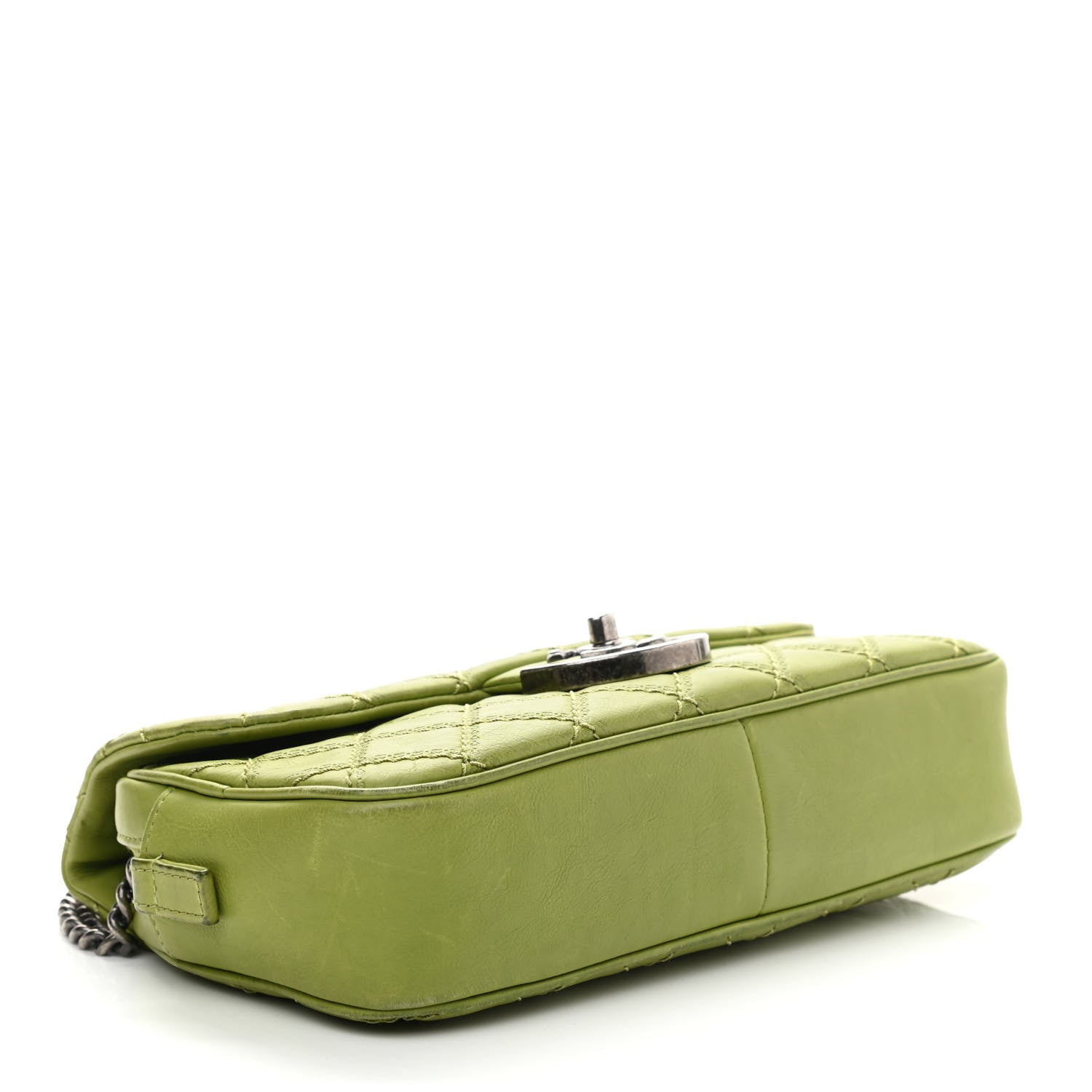 Chanel Calfskin Quilted Medium Coco Sporran Flap Green 4 of 10