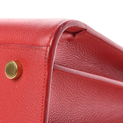 Saint Laurent Grained Calfskin Sac De Jour Lipstick Red 11 of 24