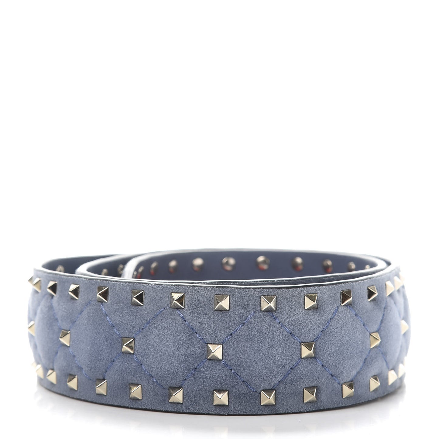 Suede Rockstud Spike Shoulder Strap Blue