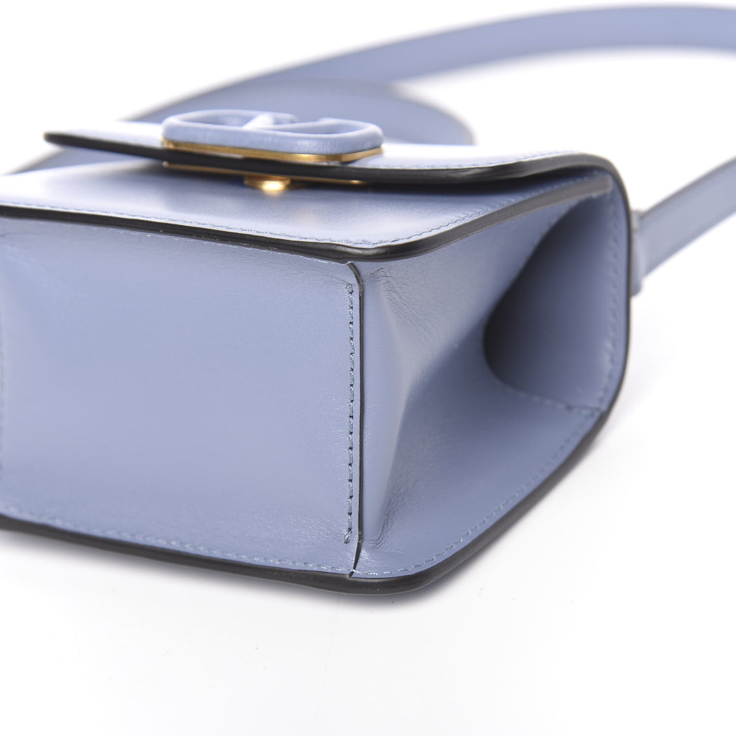 Smooth Calfskin Compact VSling Shoulder Bag Azure