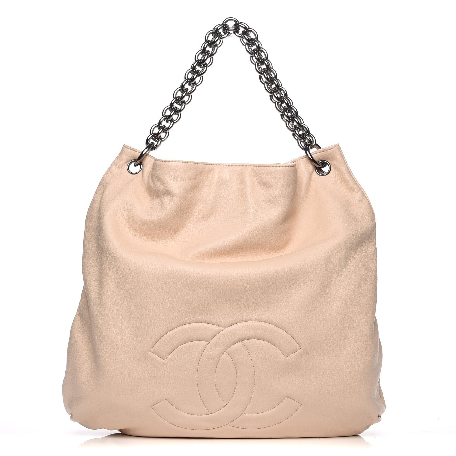 Chanel Lambskin Soft and Chain Large Hobo Beige 1 of 8