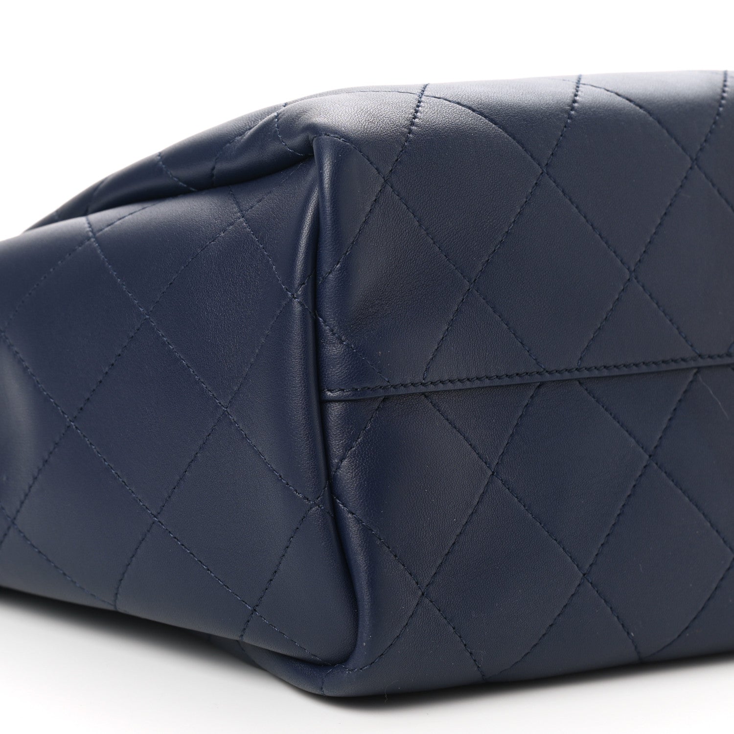 Chanel Calfskin Stitched Large Shopping Tote Dark Navy 9 of 11