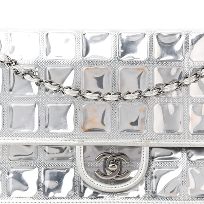 Chanel Vinyl Large Ice Cube Flap Silver 8 of 12