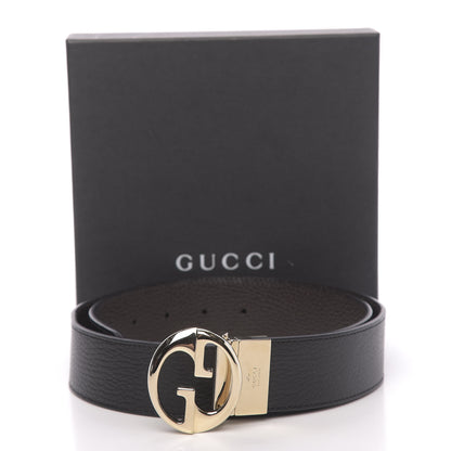 Gucci Dollar Calfskin 1973 Reversible Belt 85 34 Black Testa di Moro 6 of 6