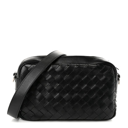 Bottega Veneta Calfskin Intrecciato Small Camera Bag Black 1 of 11