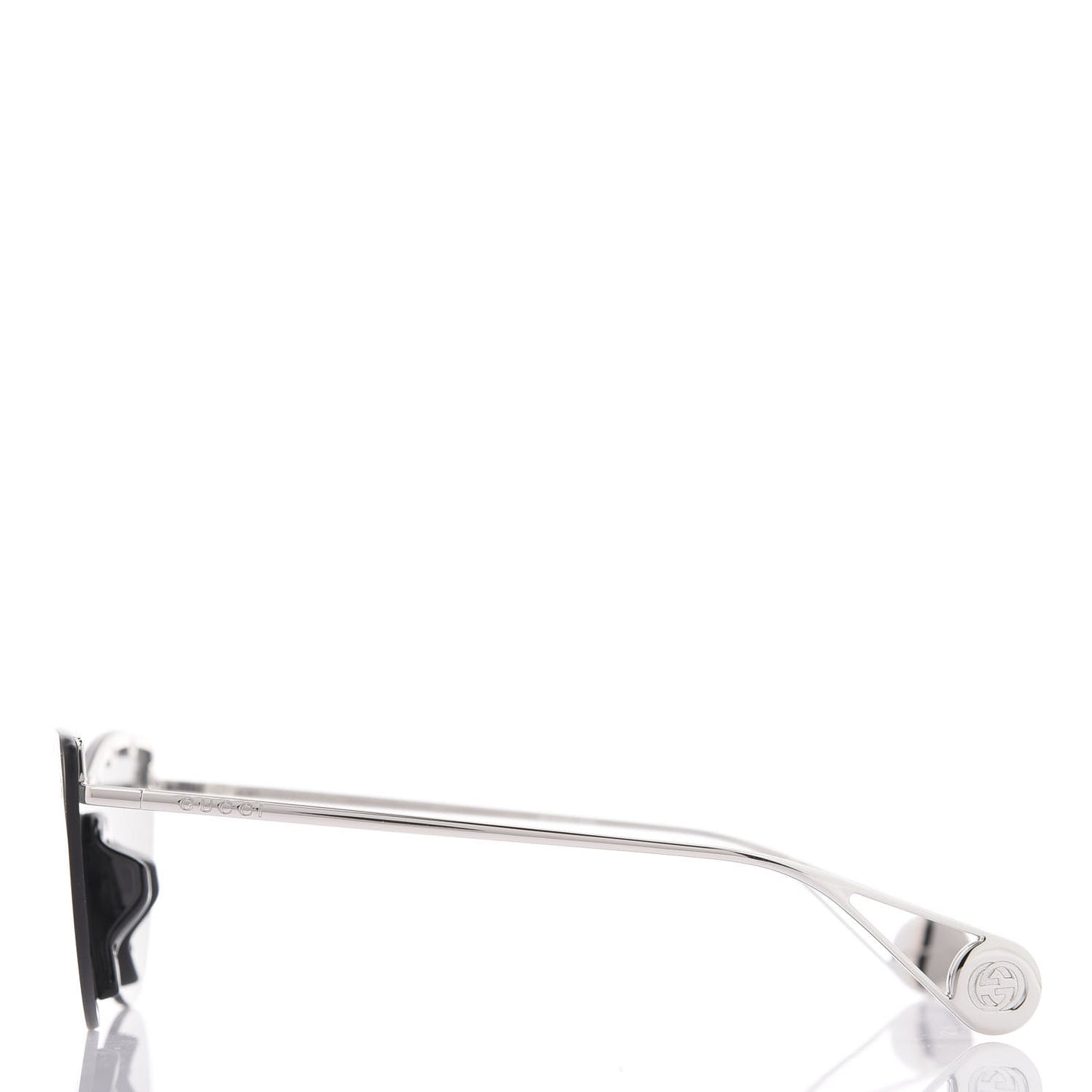 Rimless Star Studded 90mm Cat Eye GG0666S Sunglasses Silver