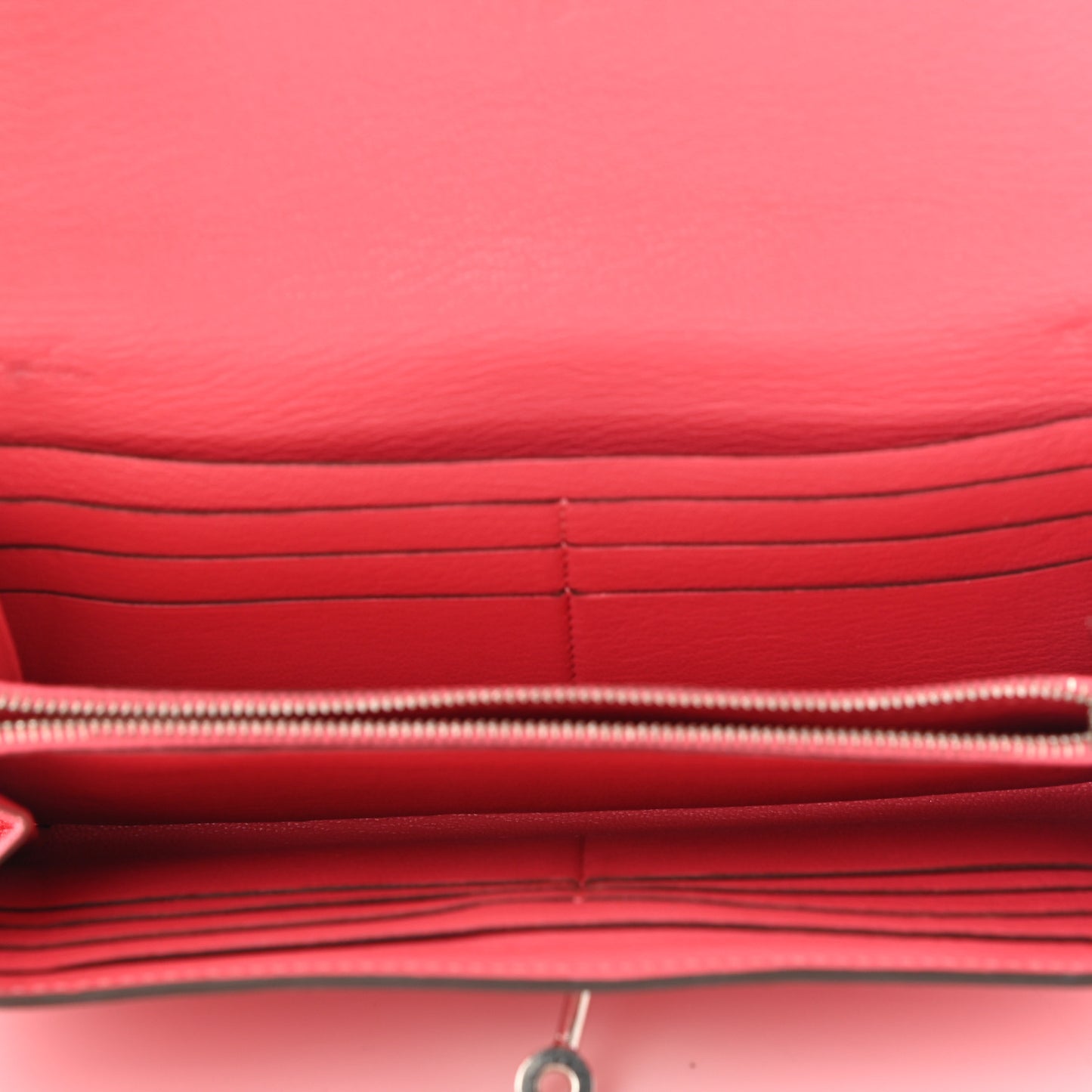 Chevre Mysore Kelly Longue Wallet Rose Lipstick