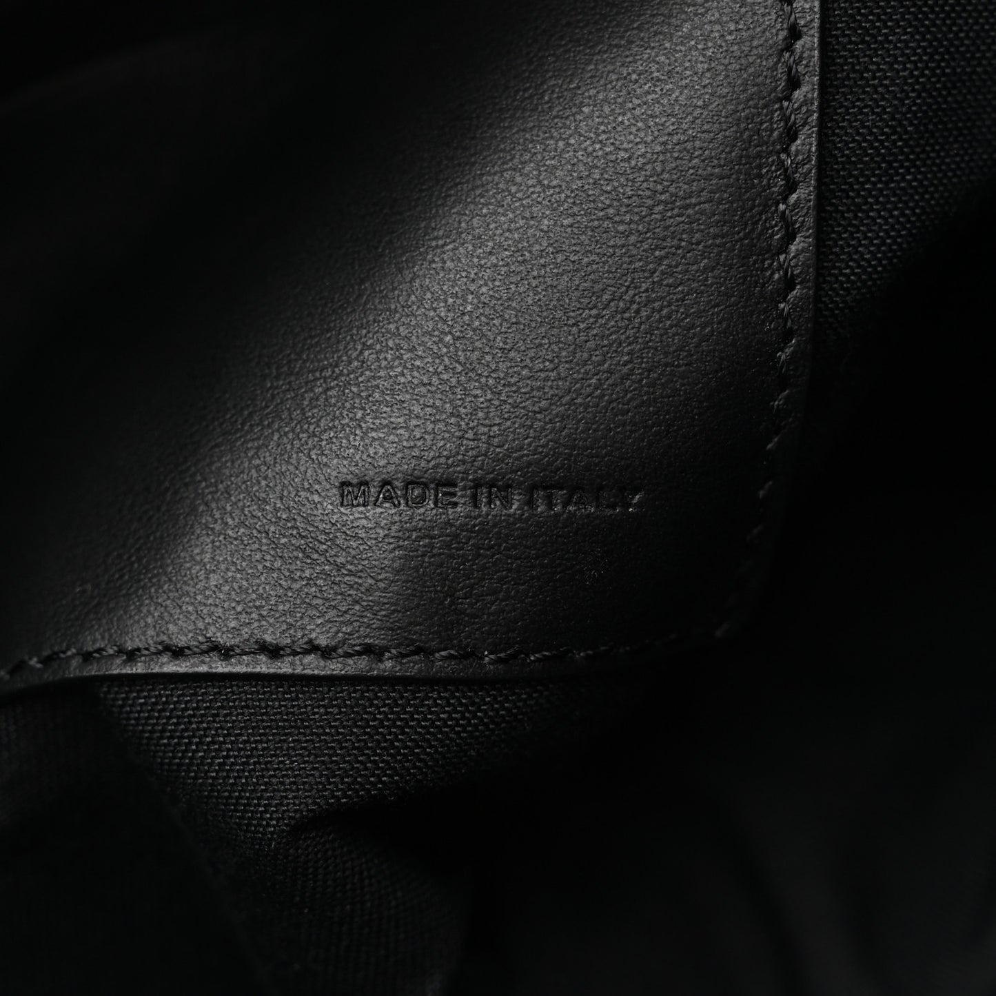 Cotton Canvas Vitello Grace Light Logo Flat Pouch Black