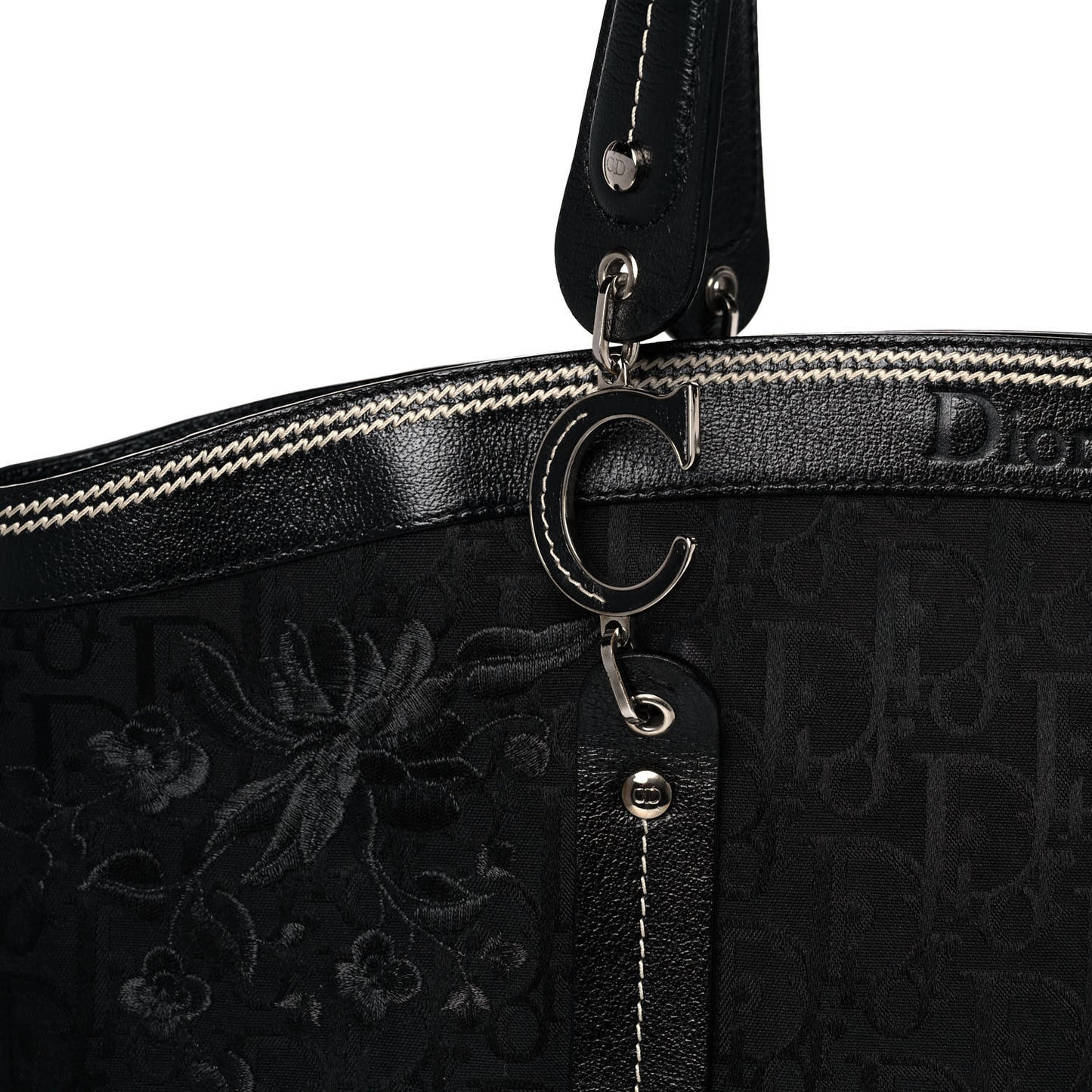 Monogram Vintage Flowers Dome Bag Black
