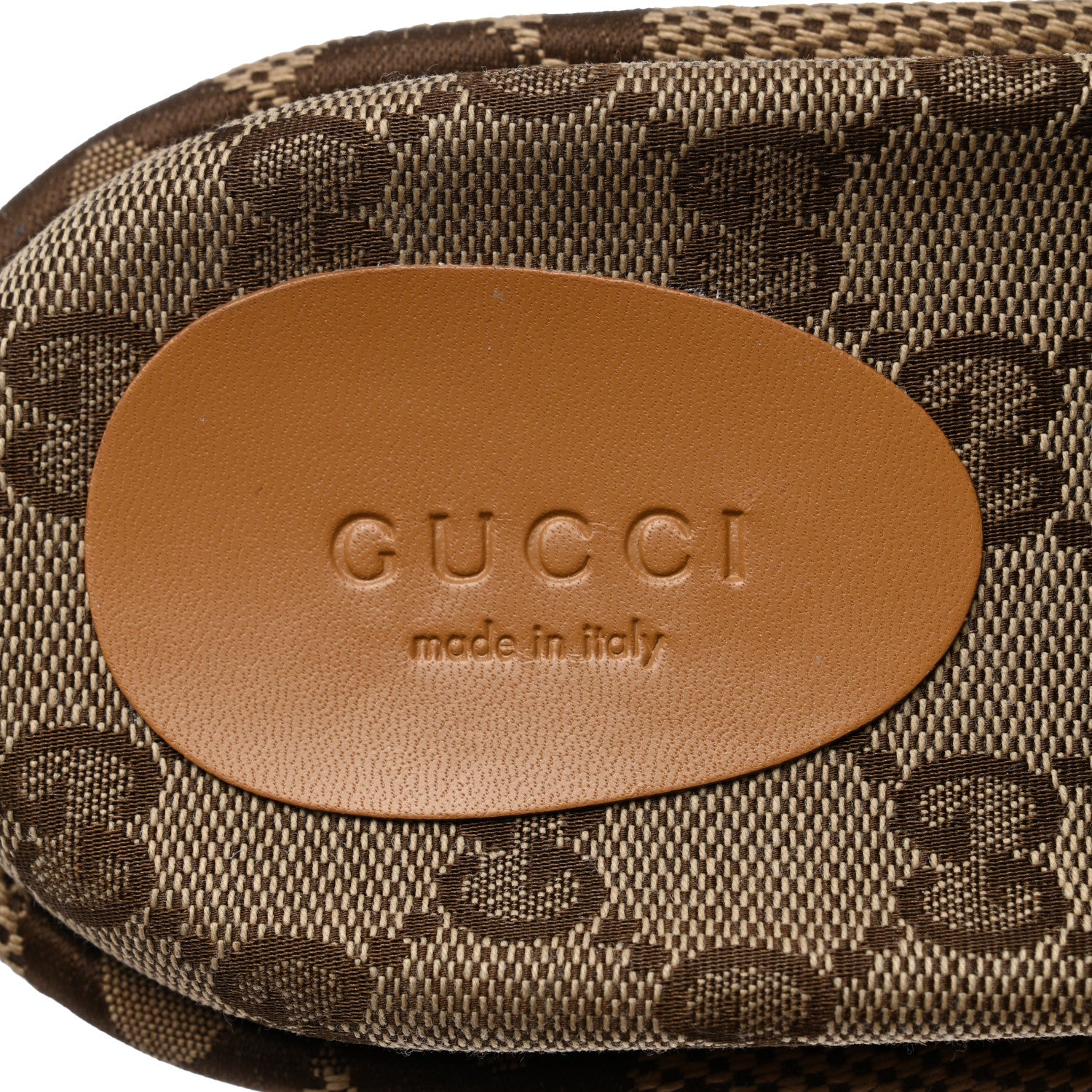 Gucci Monogram Jumbo GG Platform Slide Wedge Sandals 37.5 Camel Ebony 7 of 8