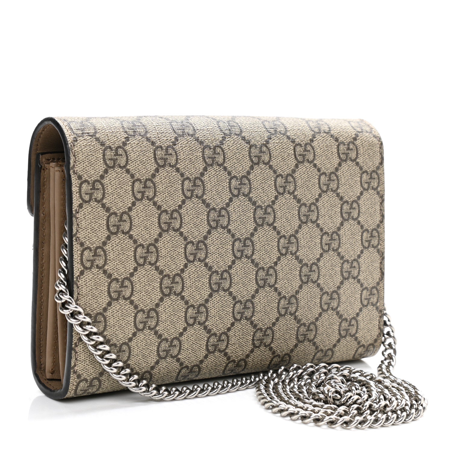 Gucci GG Supreme Monogram Mini Dionysus Chain Wallet Beige Taupe 3 of 11