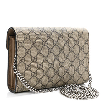 Gucci GG Supreme Monogram Mini Dionysus Chain Wallet Beige Taupe 3 of 11