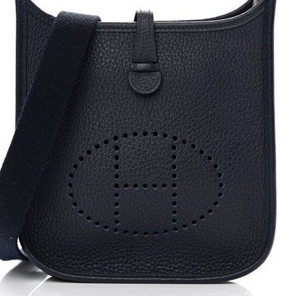 Hermes Taurillon Clemence Evelyne TPM Bleu Nuit 8 of 11