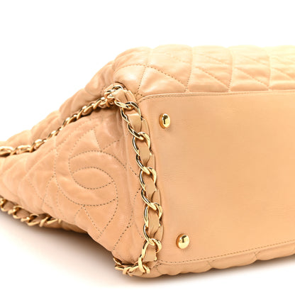 Chanel Calfskin Quilted Large Chain Me Hobo Beige 9 of 10