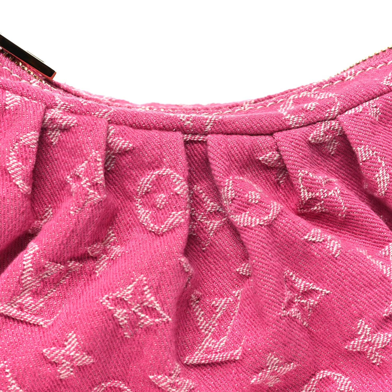 Louis Vuitton Monogram Denim Pochette Valley Fuchsia 7 of 10