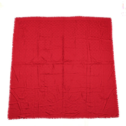 Louis Vuitton Silk Wool Monogram Shawl Pomme D'Amour 1 of 4