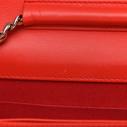 Chanel Patent Striped Wallet On Chain WOC Red 7 of 15