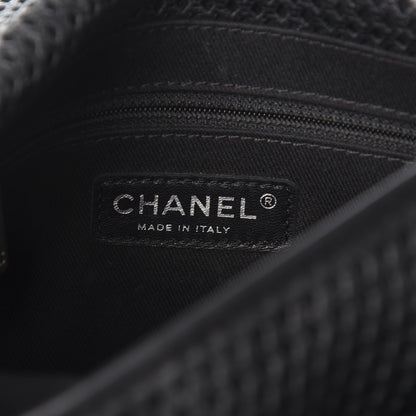Chanel Metallic Perforated Calfskin Small Up In The Air Flap Black 9 of 18