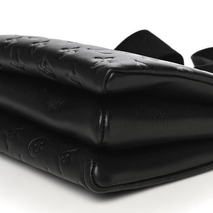 Louis Vuitton Lambskin Embossed Monogram Coussin PM Black 9 of 15