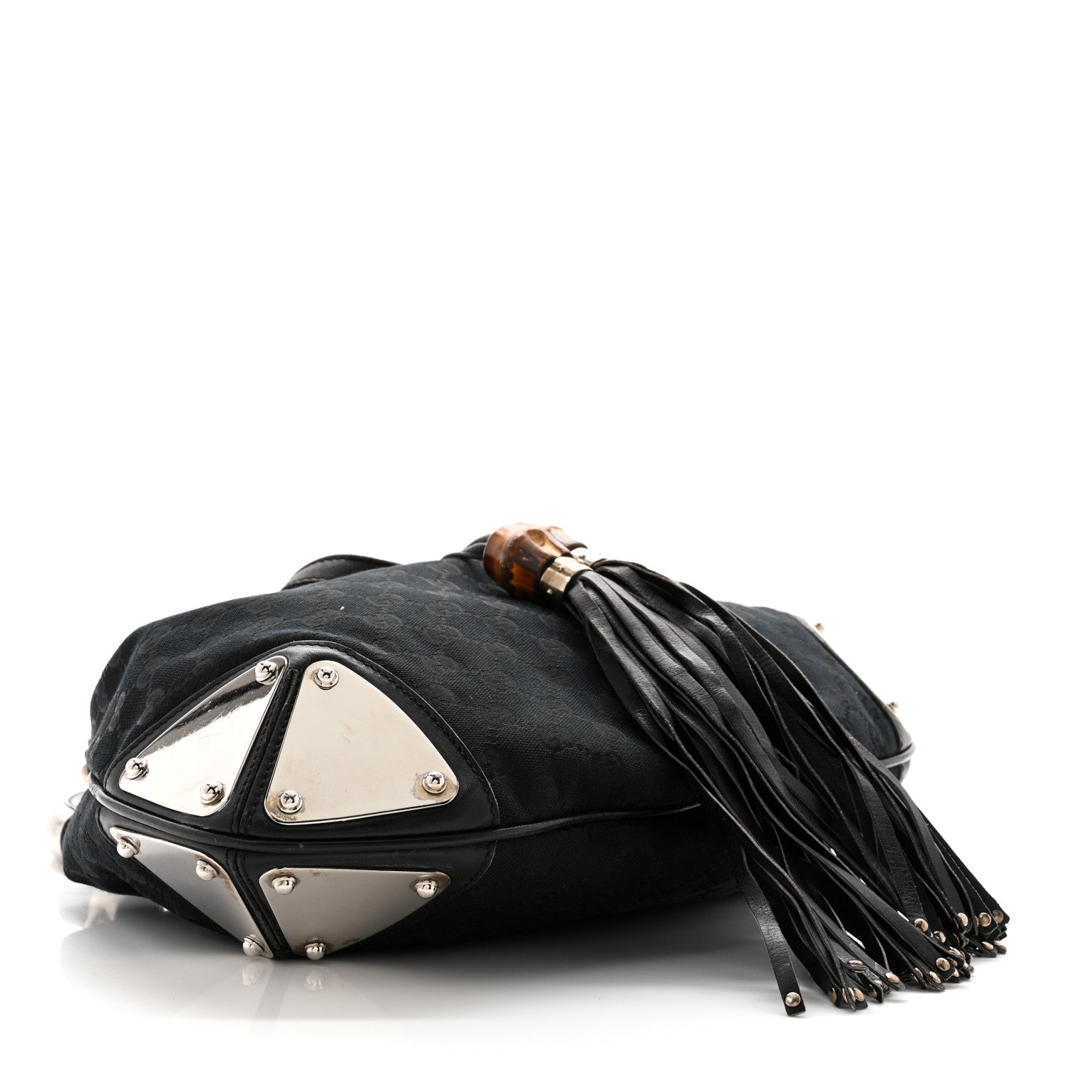 Gucci Monogram Medium Indy Top Handle Hobo Black 4 of 10