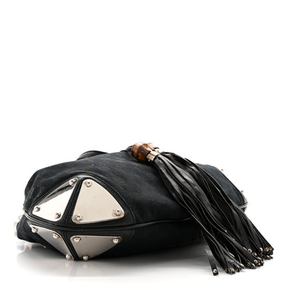 Gucci Monogram Medium Indy Top Handle Hobo Black 4 of 10