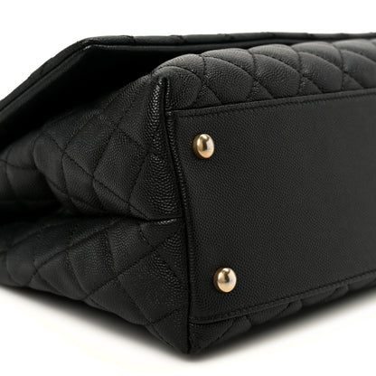 Chanel Caviar Quilted Small Coco Handle Flap Black 10 of 11