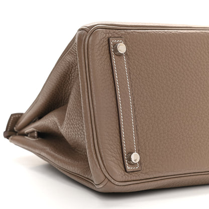 Hermes Taurillon Clemence Birkin 30 Etoupe 8 of 23