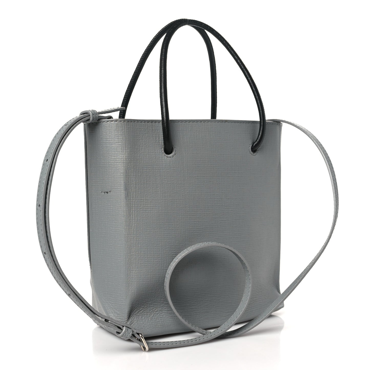 Calfskin Logo XXS Shopping Tote Gris Fossile
