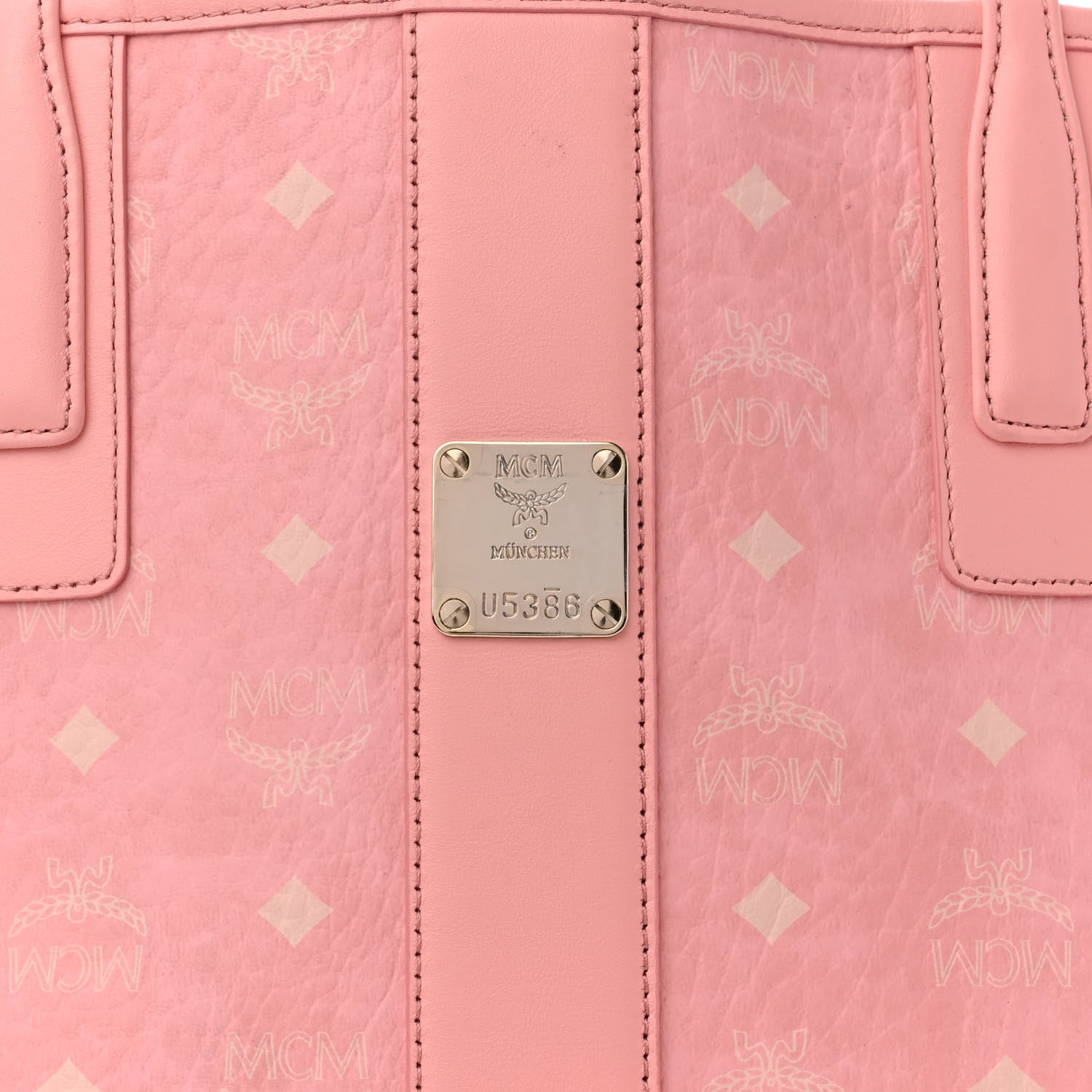 MCM Visetos Medium Liz Reversible Shopper Tote Pink 9 of 15