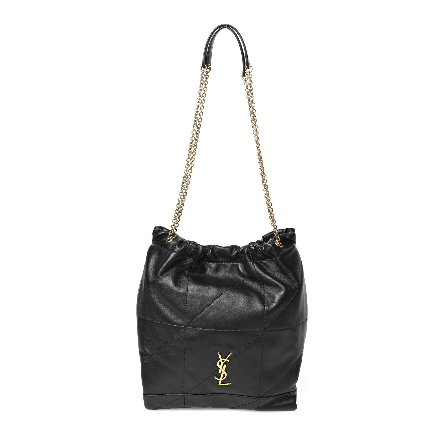 Saint Laurent Lambskin Matelasse Monogram Medium Jamie 4.3 Pochon Black 1 of 12
