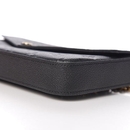 Louis Vuitton Empreinte Pochette Felicie Chain Wallet Black 9 of 10