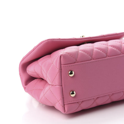 Chanel Caviar Quilted Mini Coco Handle Flap Pink 5 of 9