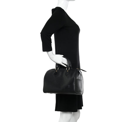 Louis Vuitton Epi Speedy 25 Black 2 of 14