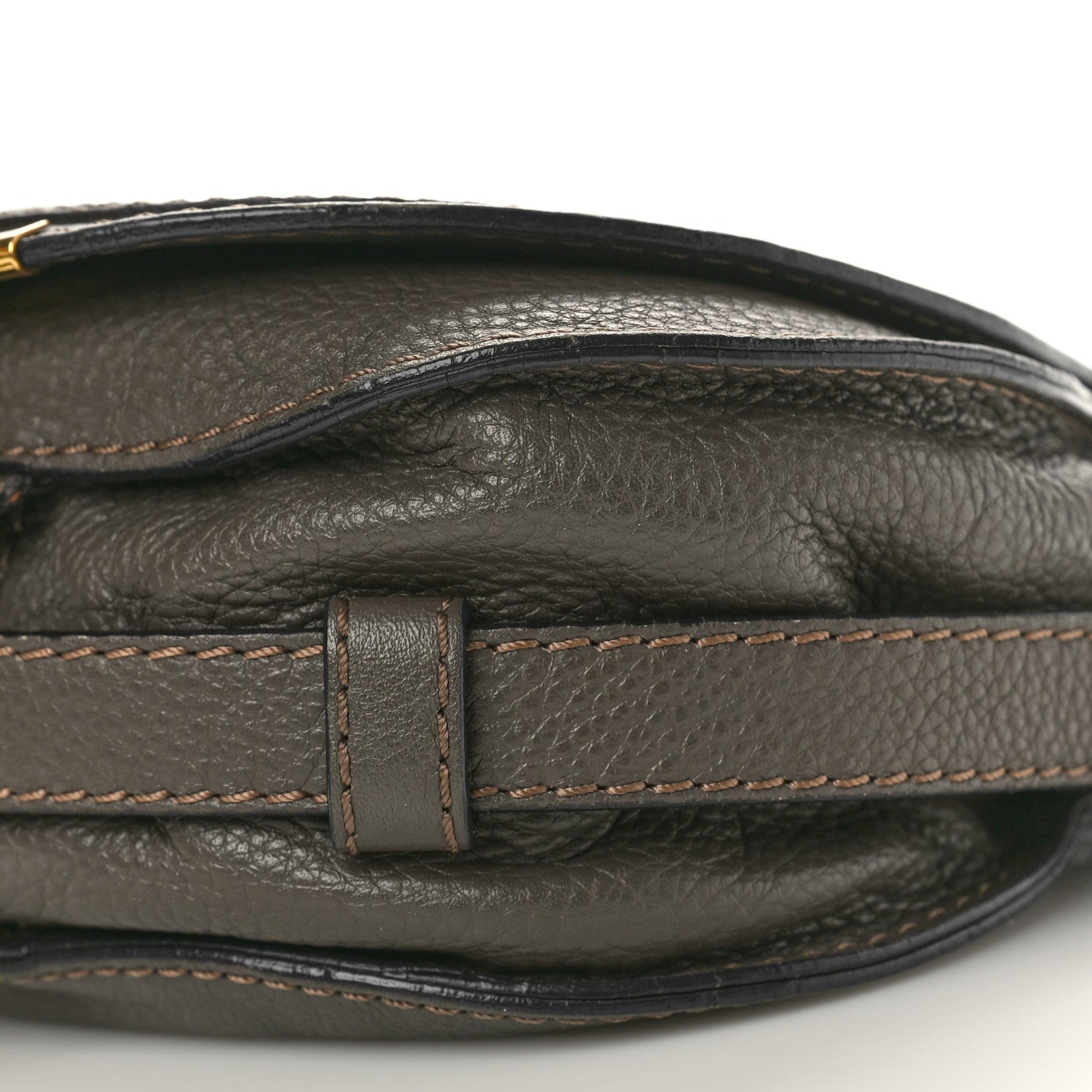 Chloe Grained Calfskin Small Marcie Saddle Bag Brown 9 of 12