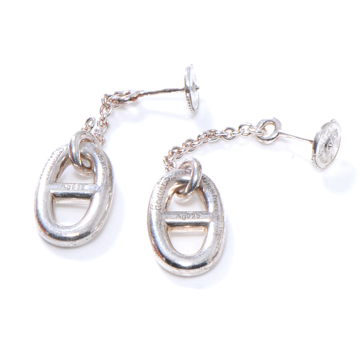 Hermes Sterling Silver Farandole Drop Earrings 1 of 4